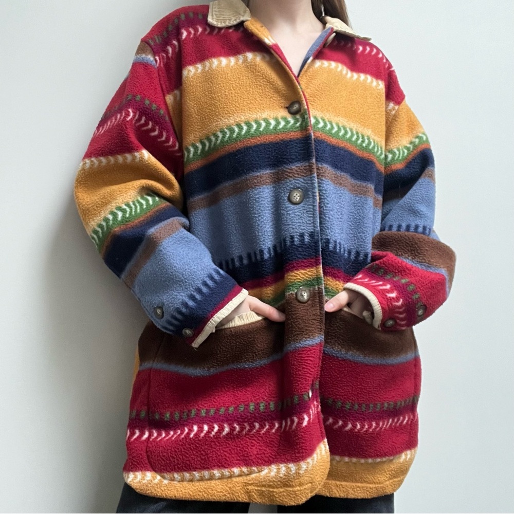 Vintage Fleece Button Up Jacket